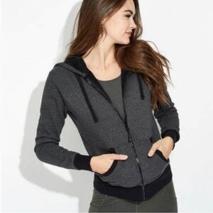 Pact Organic Full Zipper Hoodie Sweatshirt in charcoal grey (small)